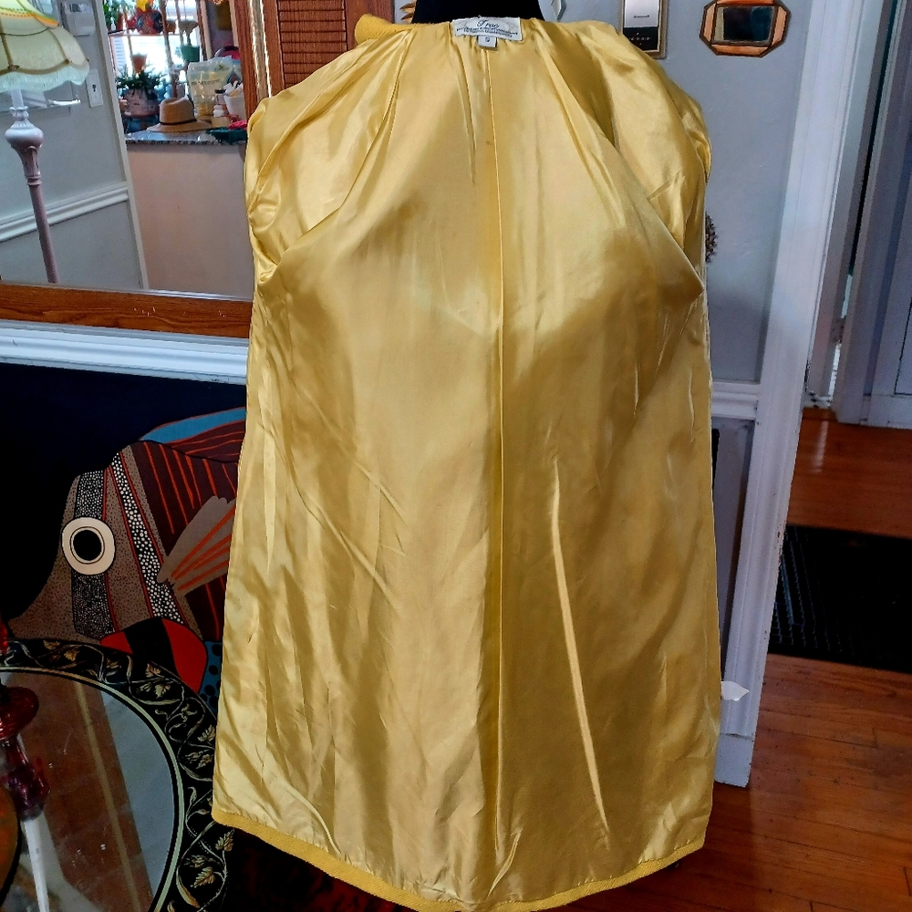VTG Style Anthropologie Mustard Seed Yellow Jacket - Picture 10 of 13